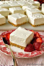 By mixing the yogurt into the cheesecake filling, you. These No Bake Greek Yogurt Cheesecake Squares Are Creamy And Delicious With A Wonderful Healthy Cheesecake Recipes Greek Yogurt Flavors Greek Yogurt Cheesecake