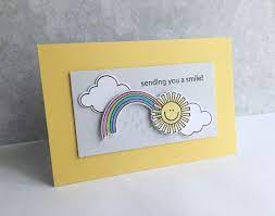 And with these 50 diy birthday cards, everyone in your life will get something handmade and from the heart! Sunny Smiles Card Design Handmade Rainbow Cards Rainbow Card
