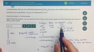 If that number is greater than the number of moles of base b, the titration is past the equivalence point. Aleks Calculating The Ph At Equivalence Of A Titration Youtube