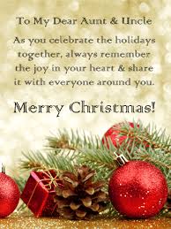 Birthday Message For Aunt And Uncle Merry Christmas To My Dear Aunt Uncle Card Birthday Greeting Cards By Davia Merry Christmas Homemade Christmas Cards Christmas Greetings