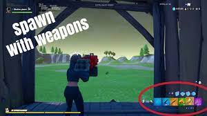 How To Spawn With Weapons In Fortnite Creative Chapter 2 New Method Youtube
