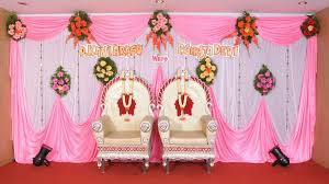 We offer a wide range of decorations for weddings and parties from professional balloon decorations to wedding venue styling and prop hire for wedding service. Simple Flower Decoration For Engagement Anil Events Bangalore