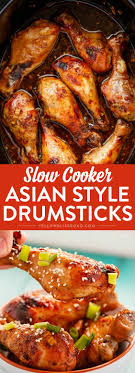Asian Style Crockpot Chicken Drumsticks Yellowblissroad Com Recipe Drumstick Recipes Slow Cooker Asian Slow Cooker Asian Chicken