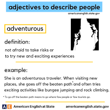 Adjectives To Describe People Adventurous Adjectives To Describe People Advanced English Vocabulary Learn English