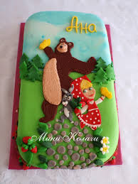 Masha And The Bear Bear Cake Topper 3rd Birthday Cakes Marsha And The Bear