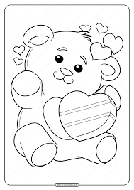 Designs include cornucopias, corn stalks, and turkeys! Free Printable Valentine S Day Bear Pdf Coloring Page