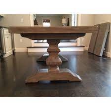 Banks extending dining table gray wash. Brand New Pottery Barn Banks Extending Dining Table Chairish