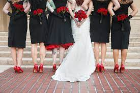 Maybe you would like to learn more about one of these? Halloween Wedding At The St Pete Museum Of Fine Arts Red Rose Wedding Black Bridesmaid Dresses Red Wedding