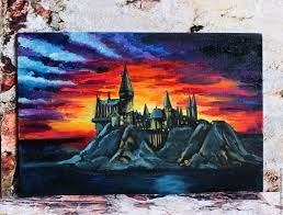 Hogwarts painting hogwarts portrait harry. Oil Painting Sunset Over Hogwarts Harry Potter Hogwarts Kupit Na Yarmarke Masterov Csboncom Pictures Elektrostal