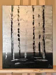 Black And Silver Glitter Wall Art Best Gift Forever Silver And Black Painting Birches Silver Painting Acrylic Wall Art Decor Gift Silver Canvas Art Silver Decor By Sami Acrylic Wall Art Art Acrylic Painting Canvas