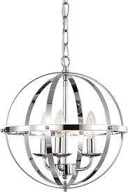 Chandelier Modern Orb Chandelier Lighting Three Light Pendant Lighting Globe Chandeliers For Foyer Lighting Adjustable Pendant Light Fixtures Chrome Chandelier With Ul Listed Amazon Com