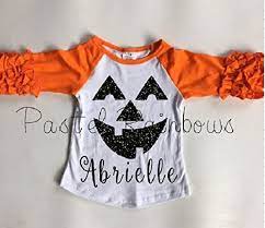 Maybe you would like to learn more about one of these? Amazon Com Personalized Halloween Icing Raglan Pumpkin Face Shirt Girls Halloween Raglan Handmade