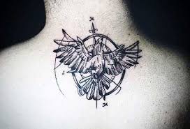 Compass And Bird Tattoo Tumblr Compass Tattoo Klasik Dovmeler Boyun Dovmeleri