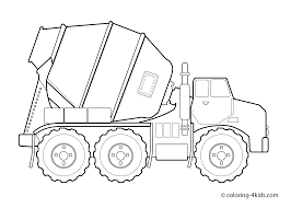 concrete truck transportation coloring pages for kids printable train coloriage play street