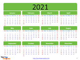 Apakah target dan impian sobat di. Printable Calendar 2021 Template Free Powerpoint Templates