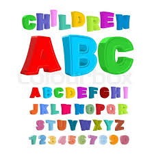 The vocabulary for these alphabet flashcards matches the phonic sound of each letter, with the exception of 'xx' which is represented by 'fox'. Children Abc Large Letters In Kids Stock Vector Colourbox