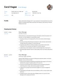 Store Manager Resume Sample Template Example Cv Formal Design Manager Resume Store Manager Resume Guide