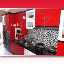 Bisa juga menggunakan warna coklat muda atau. Set Dapur Indo Minimalis Modern Lengkapi Ruang Dapur Anda Hitam Putih Merah Shopee Indonesia