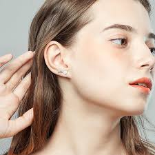 MILACOLATO 14 Paia Orecchini a Bottone Piccoli per Donna Uomo Acciaio  Inossidabile Geometrici Zirconia Bar Luna Stella Croce Triangolo  Cartilagine Trago Orecchini in Titanio Tono Argento FL : Amazon.it: Moda