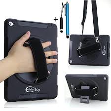 Amazon Com Cellular360 Apple Ipad Air 2 Case With A Slide Out Kickstand And A Hand Grip Strap Shoulder Strap Bundled With Mini Headphone Jack And A Stylus Pe