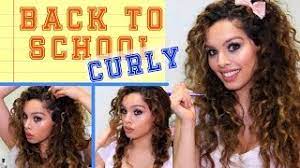How to make cute hairstyles for high school: 4 Easy Back To School 2014 Curly Hairstyles Youtube