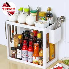 You can use these storage organizers anywhere in your home. Teemo Top Multi Function Plastic Kitchen Organizer Kitchen Dish Rack Shelf Kitchen Storage With Chopstick Spoon Holder Shopee Malaysia