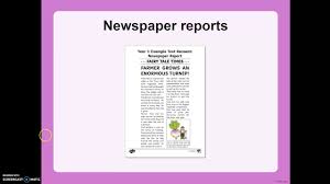 Reports sent to newspapers to be published are entitled news reports. Year 1 Newspaper Report Features Youtube
