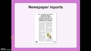 News about children and youth, including commentary and archival articles published in the new york times. Year 1 Newspaper Report Features Youtube