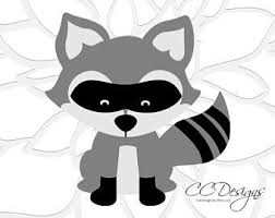 Baby Fox Clipart Black And White Woodland Animal Svg Set Cute Baby Forest Animals Clip Art Etsy In 2020 Baby Raccoon Woodland Animals Baby Fox