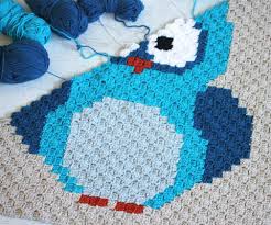 This quick knit blanket works up. Crochet Owl C2c Baby Blanket With Lion Brand Yarn Repeat Crafter Me