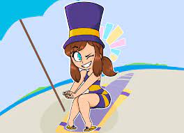 Hat Kid Enjoying A Sunny Day At The Beach A Hat In Time A Hat In Time Hat In Time Hat Kid