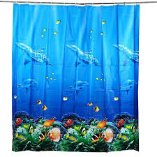 Underwater Sea World Pattern Eva Waterproof Bathing Shower Curtain Bathroom Decor Review Bathroom Shower Curtains Ocean Colors Shower Curtain