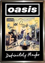 The majority of our oasis posters are 100% original, having been stored for many years, only now released for general sale and are exclusive to the original poster shop. Amazon De Signiertes Gerahmtes Posterdisplay Oasis Definitely Maybe