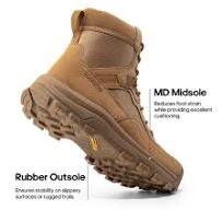 Men's Cap-Toe Military Duty Boots-NORTIV 8