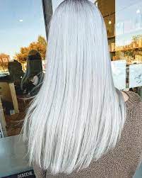 8 Coolest Hair Colors That Will Be In Huge Demand In 2019 White Blonde Hair Long White Hair Trendy Hair Color