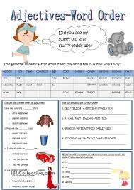 Adjectives Word Order Adjective Words Adjectives Teaching Adjectives