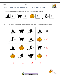 These math puzzles can sharpen the kids mind and also increase the thinking ability. Free Halloween Math Worksheets