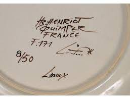 Check spelling or type a new query. Quimper Faience Plate Henriot Max Jacob 20th