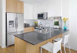Engineered Stone Countertop Contemporary Square Line Two Tone Laminate Cabinetry In Mack Engineered Stone Countertops Kitchen Tops Granite Kitchen Countertops