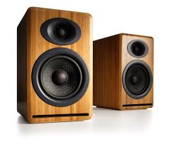 Audioengine P4 Passive Bookshelf Speakers With Natural Bamboo Pair In 2020 Bookshelf Speakers Passive Speaker Powered Speakers