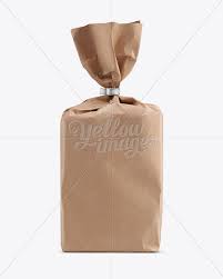 Middle Kraft Paper Bread Bag Mockup In Bag Sack Mockups On Yellow Images Object Mockups Bag Mockup Bread Bags Psd Template Free