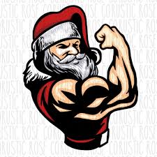 Muscle Santa Claus Body Builder Sublimation Design Png Etsy Santa Claus Drawing Cartoon Crazy Santa Paintings