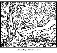 Pattern For Starry Night Con Immagini Adult Coloring Pages Disegni Da Colorare Arte Del Colore