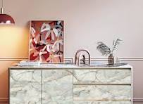 Stickyart Marble Contact Paper for Countertops 24"x160" Cyan ...