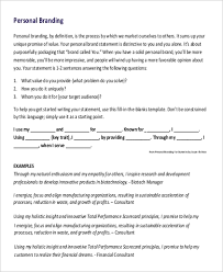 Keep reading to see 10 creative personal brand statement examples to inspire you and learn tips to craft your own. Free 9 Sample Personal Brand Statement Templates In Ms Word Pdf