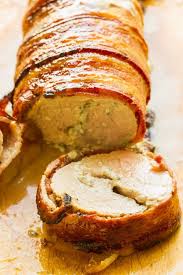 Start With A Smithfield Applewood Smoked Bacon Marinated Fresh Pork Loin Filet Stuff It With Blue Cheese Wrap Smoked Bacon Filet Recipes Blue Cheese Recipes