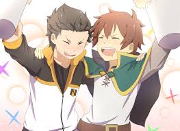 satou kazuma and natsuki subaru (re:zero kara hajimeru isekai seikatsu and  2 more) drawn by kawakun | Danbooru