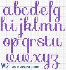 Gráficos românticos em ponto cruz. Letras Em Ponto Cruz Infantil