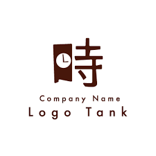 時と時計を融合したロゴ 時の漢字をベースにしたロゴです 左側では時計を表しています ロゴ ロゴデザイン シンボルマーク