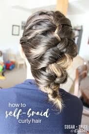 How to french braid step by step for beginners (1 way of adding hair) cc подробный урок для начинающих.classic french braid for вeginners. How To Self Braid Curly Hair Sugar Spice And Glitter